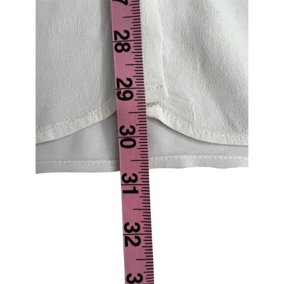 Silence & Noise Long Sleeve Sheer High Low Blouse. White. Size Small - Picture 12 of 15